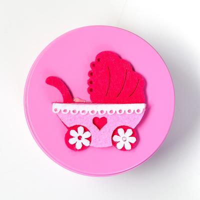 Шкатулка для хранения мелочей, украшений «Круг. Колясочка», металл, 4.5×7.5×7.5 см, МИКС