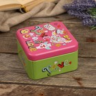 Шкатулка металл квадрат "Любовь" МИКС 6х10х10 см - Фото 4