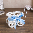 Корзина декоративная "Коляска с бантом Baby" МИКС 10,5х10,5х7,5 см - Фото 1