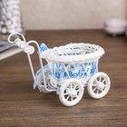 Корзина декоративная "Коляска с бантом Baby" МИКС 10,5х10,5х7,5 см - Фото 3