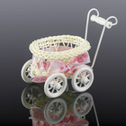 Корзина декоративная "Коляска с бантом Baby" МИКС 10,5х10,5х7,5 см - Фото 5