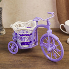 Корзина декоративная "Велосипед цветной с корзиной-цветком" МИКС 17,5х25х12 см - фото 8568352