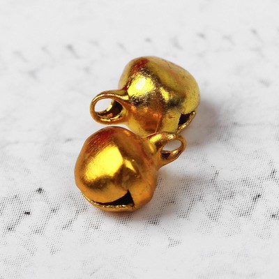 Бубенчики для рукоделия, набор 100 шт., размер 1 шт. — 0.6 см, золотой