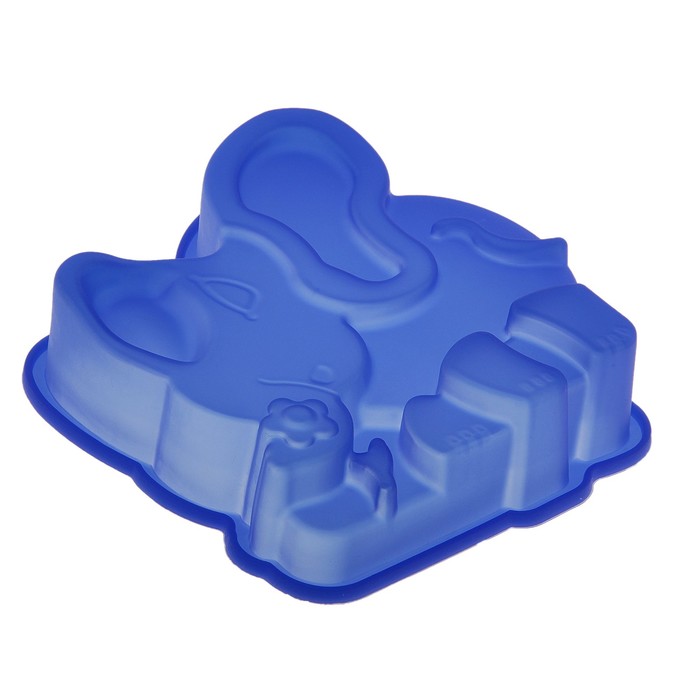 Форма силиконовая для выпечки «Слоник», 13×12 см, цвет МИКС - Фото 1