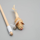 Дразнилка-удочка с мышкой, деревянная палочка 40 см - Фото 3