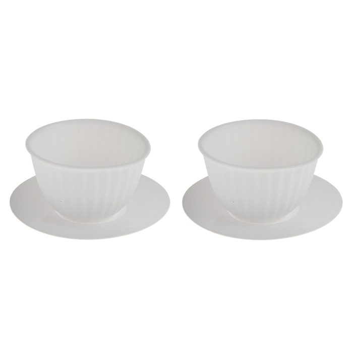 Набор силиконовых форм для выпечки «Алиса в стране чудес», 4 предмета: 2 чашки, 2 блюдца - Фото 1