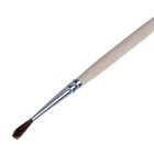 Кисть Пони круглая № 1 (диаметр обоймы 1 мм; длина волоса 10 мм), деревянная ручка, Calligrata - Фото 2