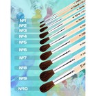 Кисть для рисования, Пони круглая № 1 (диаметр обоймы 1 мм; длина волоса 10 мм), деревянная ручка, Calligrata - Фото 3