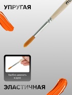 Кисть для рисования, синтетика, № 3, Calligrata, круглая, деревянная ручка - Фото 2