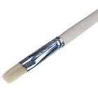 Кисть Щетина плоская №10 (ширина обоймы 10 мм; длина волоса 18 мм), деревянная ручка, Calligrata - Фото 2