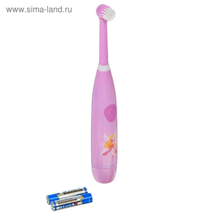 Электрическая зубная щетка CS Medica KIDS CS-461-G, 18000 движ/мин, от 2хААА, розовая - Фото 1