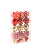 Ёлочные игрушки «Серпантин», шары новогодние, набор 21 шт., красный/золото - Фото 12