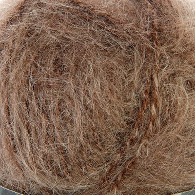 Пряжа "Mohair classic" 25% мохер, 24% шерсть, 51% акрил 200м/100гр (410 корич. меланж)