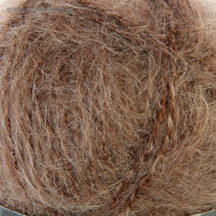 Пряжа "Mohair classic" 25% мохер, 24% шерсть, 51% акрил 200м/100гр (410 корич. меланж) - Фото 1