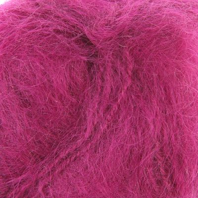 Пряжа "Mohair classic" 25% мохер, 24% шерсть, 51% акрил 200м/100гр (48 темная фуксия)