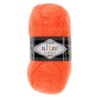 Пряжа "Mohair classic" 25% мохер, 24% шерсть, 51% акрил 200м/100гр (654 оранжевый неон) - Фото 2