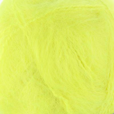 Пряжа "Mohair classic" 25% мохер, 24% шерсть, 51% акрил 200м/100гр (552 желтый неон)