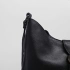 Сумка женская на молнии, 1 отдел с перегородкой, наружный карман, длинный ремень, цвет чёрный - Фото 4