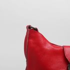 Сумка женская на молнии, отдел с перегородкой, наружный карман, длинный ремень, цвет красный - Фото 4