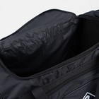 Сумка спортивная, отдел на молнии, 3 наружных кармана, длинный ремень, цвет чёрный - Фото 3