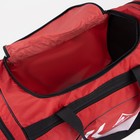Сумка спортивная на молнии, 3 наружных кармана, длинный ремень, большой размер, цвет красный - Фото 3