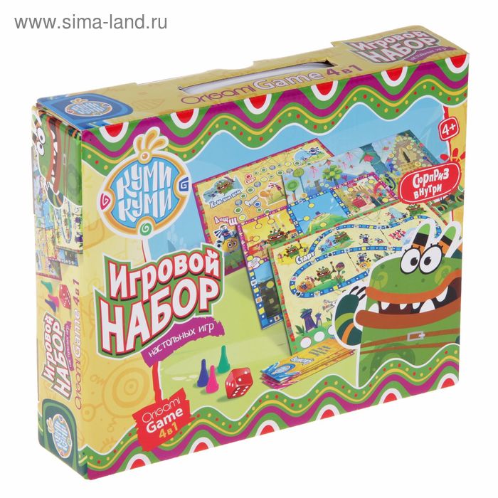 Игровой набор «Куми-Куми», 4 настольные игры - Фото 1