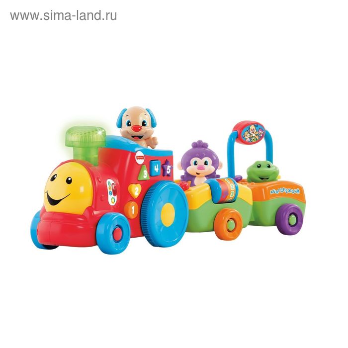 Развивающая игрушка "Паровозик Ученого щенка" Смейся и учись Fisher Price - Фото 1