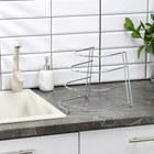 Подставка для хранения сковородок на 3 предмета, 28×23×22 см, цинк, серебристый - Фото 2