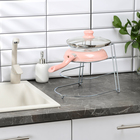 Подставка для хранения сковородок на 3 предмета, 28×23×22 см, цинк, серебристый - Фото 3