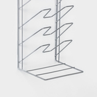 Подставка под крышки вертикальная, 5 ярусов 15×16×36 см, цвет хром - Фото 4