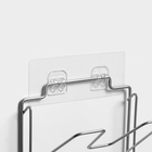 Подставка под крышки вертикальная, 5 ярусов 15×16×36 см, цвет хром - Фото 2