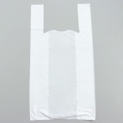 Пакет «Белый», полиэтиленовый, майка, 30 х 60 см, 15 мкм