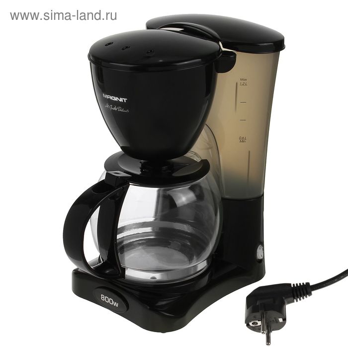 Кофеварка Magnit RMK-1999, 800 Вт, 1,2 л, черный - Фото 1
