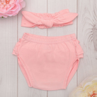Набор для девочки: трусы и повязка на голову Крошка Я, цвет розовый, рост 68-74 (24-26), 6-9 мес. - Фото 1