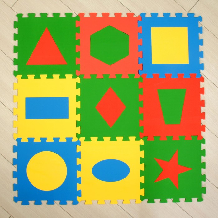 Мягкий пол «Геометрия», универсальный, 33 × 33 см