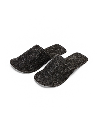 Тапочки для бани, полиэфир, шерсть, серые, «Добропаровъ»