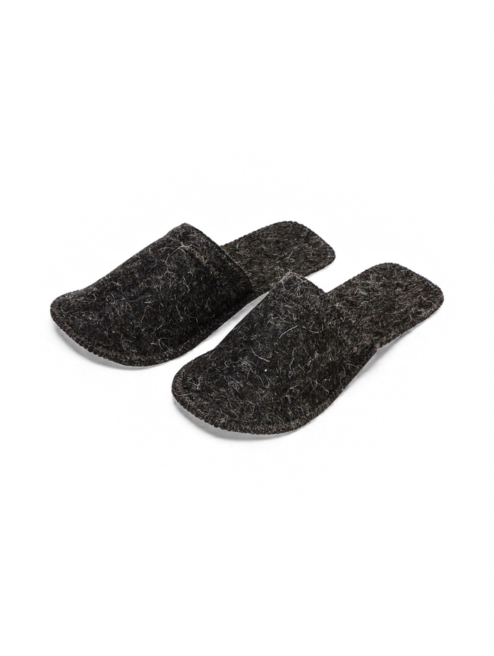 Тапочки для бани, полиэфир, шерсть, серые, «Добропаровъ» - Фото 1