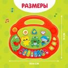 Музыкальная игрушка-пианино «Весёлые зверята-1», световые эффекты, 7 режимов, 30 звуков, цвета МИКС - фото 8332046