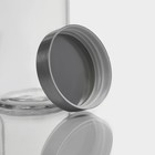 Банка для сыпучих Доляна «Премиум», 550 мл, 15×8 см, с металлической крышкой, стекло, прозрачная - Фото 5