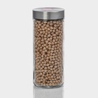 Банка для сыпучих Доляна «Премиум», 700 мл, 20×8 см, с металлической крышкой, стекло, прозрачная - Фото 4