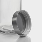 Банка для сыпучих Доляна «Премиум», 700 мл, 20×8 см, с металлической крышкой, стекло, прозрачная - Фото 6