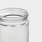 Банка для сыпучих Доляна «Премиум», 700 мл, 20×8 см, с металлической крышкой, стекло, прозрачная - Фото 5