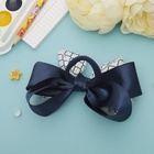 Бант для волос на резинке «Школьница», узор, 12 см, бело-синий (комплект 6 шт) - фото 51152522