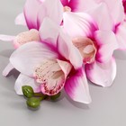 Цветы искусственные "Орхидея амабилис" 90 см, бело-сиреневый - Фото 2