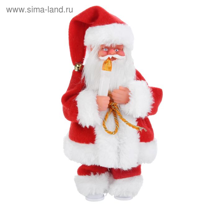 Дед Мороз, в красной шубе, со свечой, английская мелодия