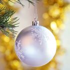 Набор шаров пластик d-6,5 см, 6 шт "Нежная снежинка" - Фото 3