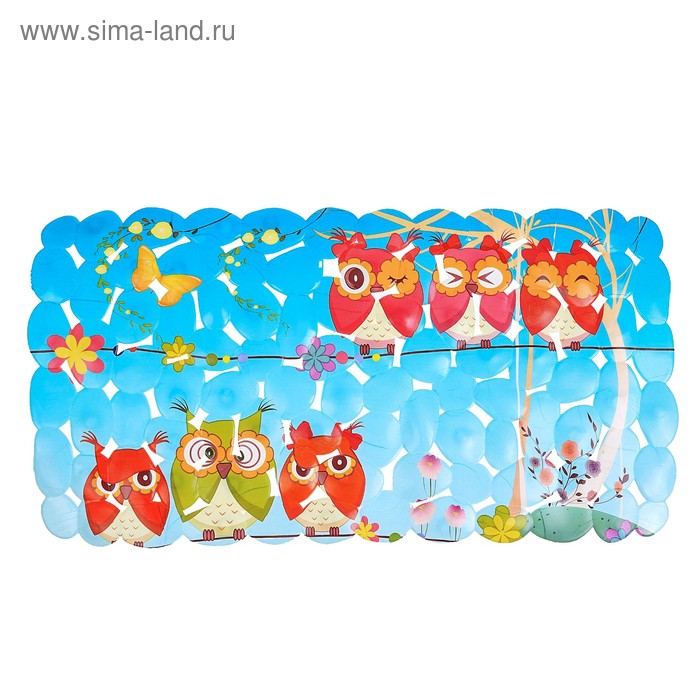 SPA-коврик для ванны на присосках Доляна «Совята», 34×67 см - Фото 1