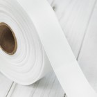 Лента атласная, двусторонняя, 25 мм, 25±1 м, цвет белый - Фото 2