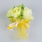 Букет-дублёр для невесты из шёлковых роз, жёлтый - Фото 2