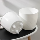 Кашпо для цветов со вставкой «Грация», 4.5 л, белое - Фото 2